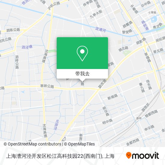 上海漕河泾开发区松江高科技园22(西南门)地图