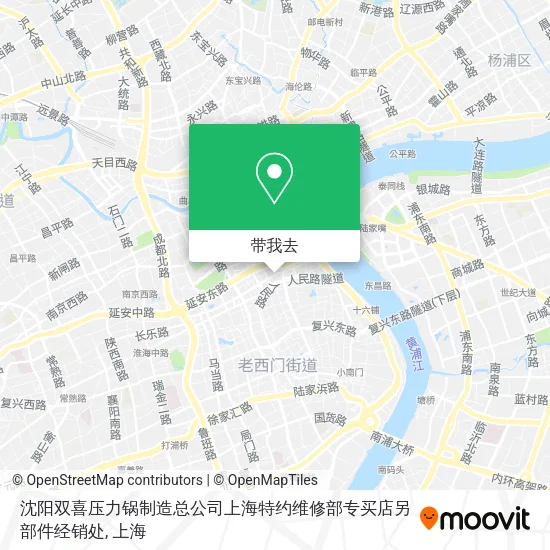 沈阳双喜压力锅制造总公司上海特约维修部专买店另部件经销处地图