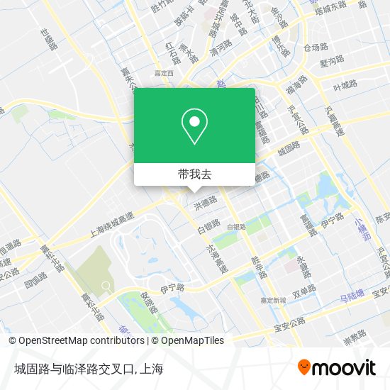 城固路与临泽路交叉口地图