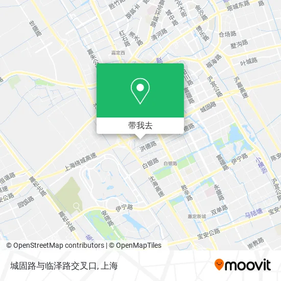 城固路与临泽路交叉口地图