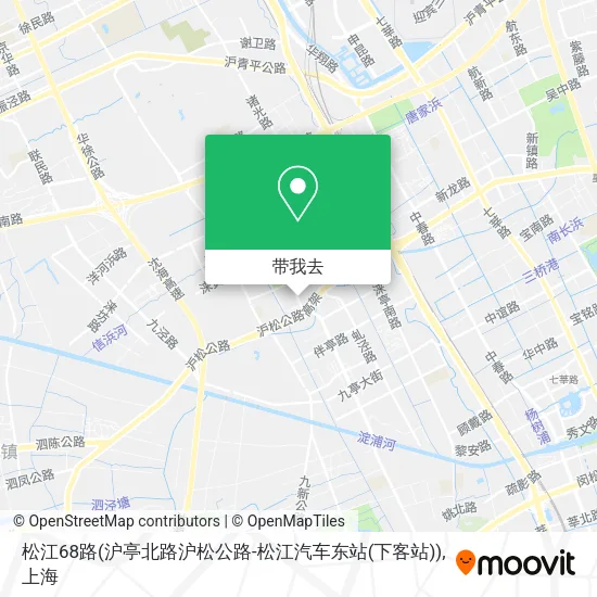 松江68路(沪亭北路沪松公路-松江汽车东站(下客站))地图