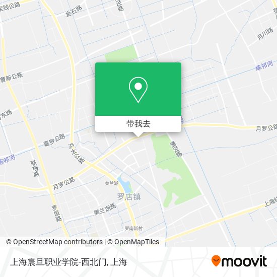 上海震旦职业学院-西北门地图