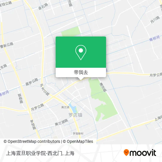 上海震旦职业学院-西北门地图
