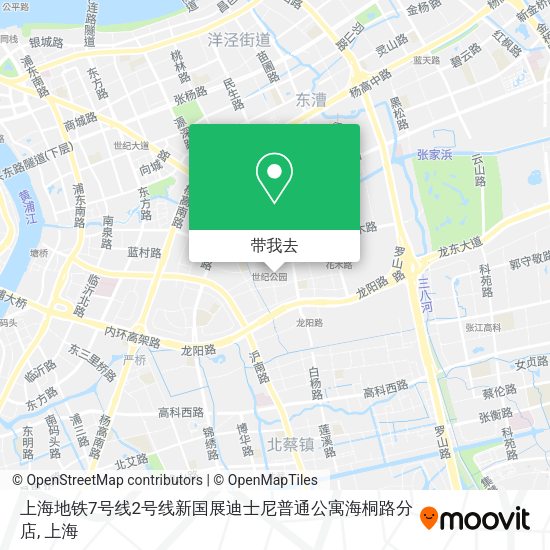 上海地铁7号线2号线新国展迪士尼普通公寓海桐路分店地图