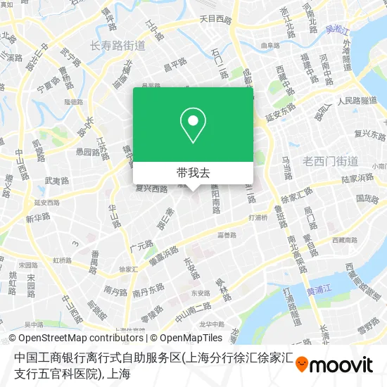 中国工商银行离行式自助服务区(上海分行徐汇徐家汇支行五官科医院)地图