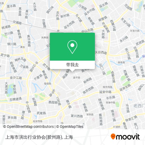 上海市演出行业协会(胶州路)地图