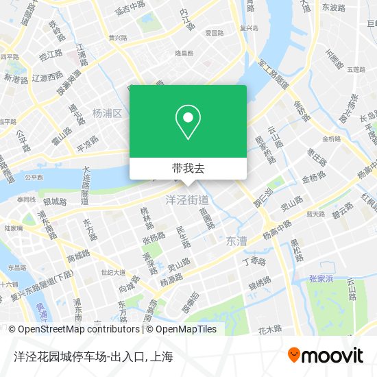 洋泾花园城停车场-出入口地图