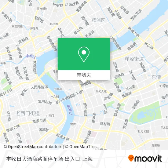 丰收日大酒店路面停车场-出入口地图