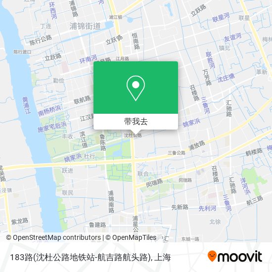183路(沈杜公路地铁站-航吉路航头路)地图