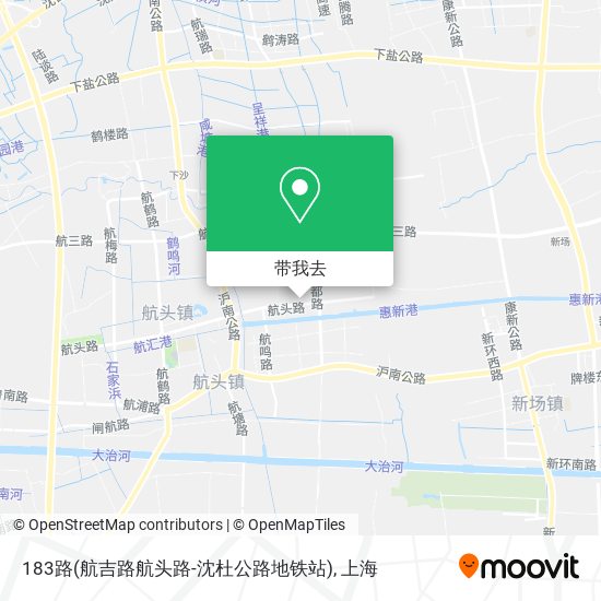 183路(航吉路航头路-沈杜公路地铁站)地图