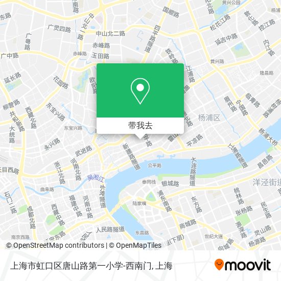 上海市虹口区唐山路第一小学-西南门地图
