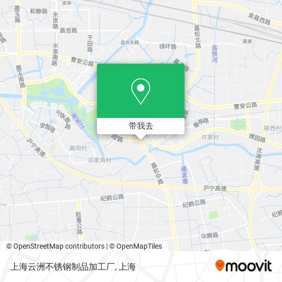 上海云洲不锈钢制品加工厂地图