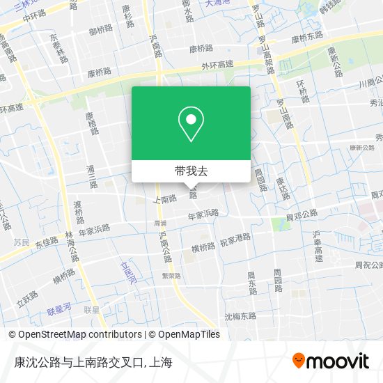 康沈公路与上南路交叉口地图