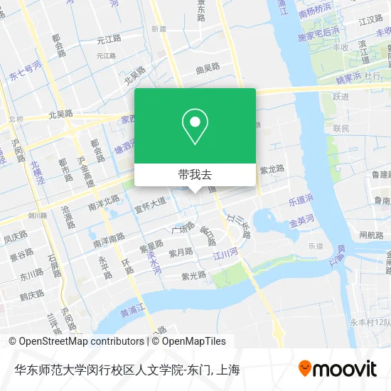 华东师范大学闵行校区人文学院-东门地图
