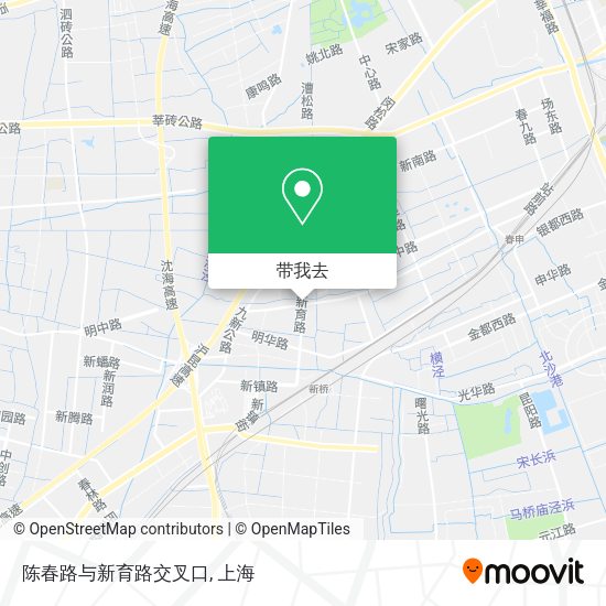 陈春路与新育路交叉口地图