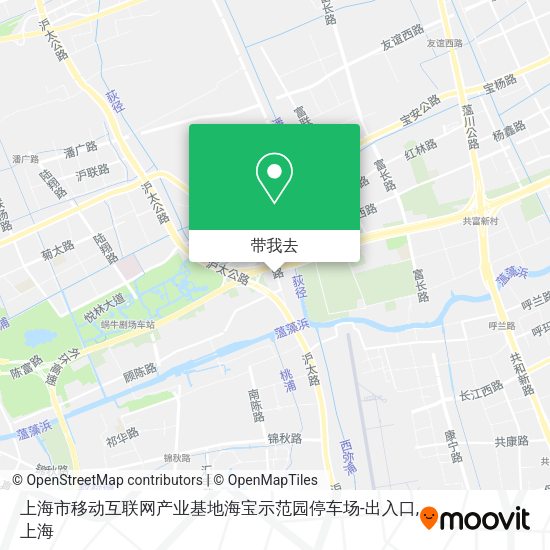 上海市移动互联网产业基地海宝示范园停车场-出入口地图