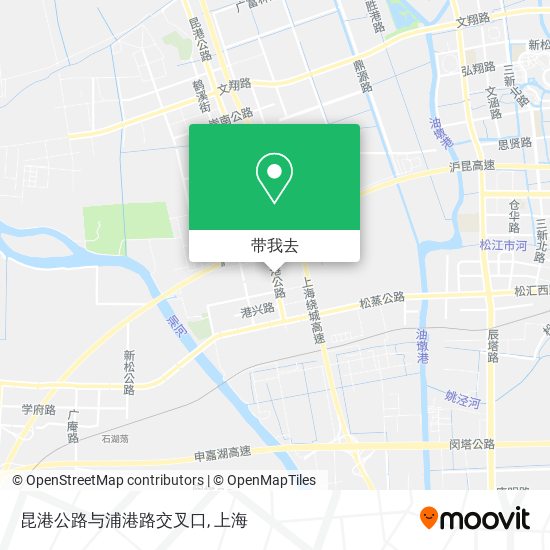 昆港公路与浦港路交叉口地图