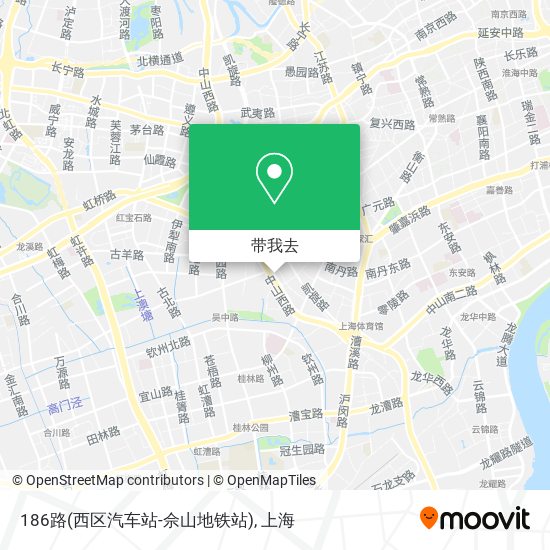 186路(西区汽车站-佘山地铁站)地图
