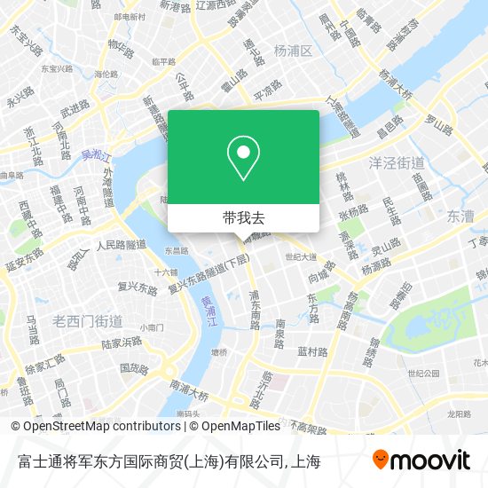 富士通将军东方国际商贸(上海)有限公司地图