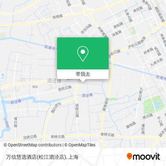 万信慧选酒店(松江泗泾店)地图