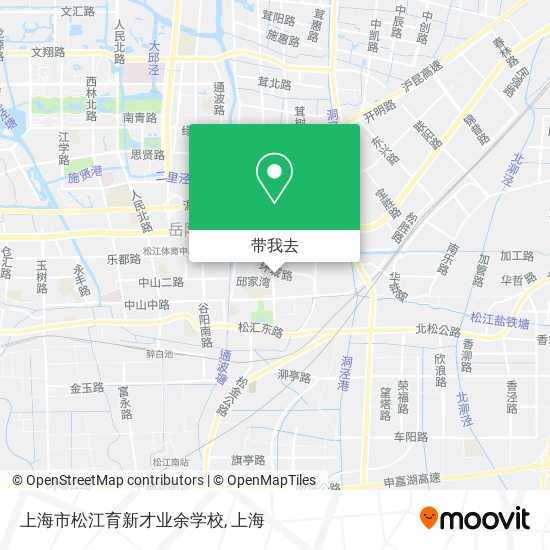 上海市松江育新才业余学校地图