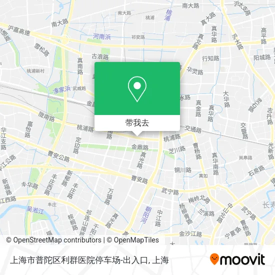 上海市普陀区利群医院停车场-出入口地图