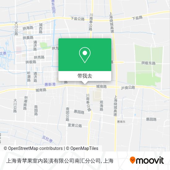 上海青苹果室内装潢有限公司南汇分公司地图
