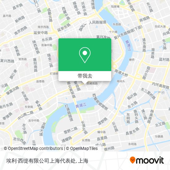 埃利·西缇有限公司上海代表处地图