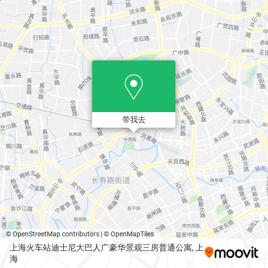 上海火车站迪士尼大巴人广豪华景观三房普通公寓地图