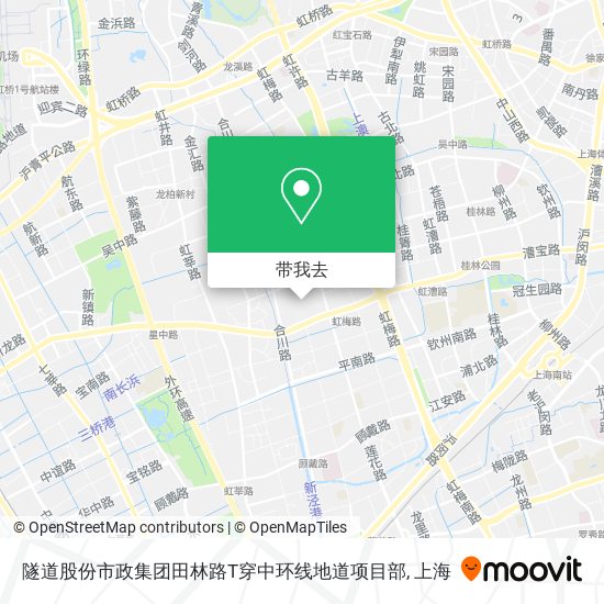 隧道股份市政集团田林路T穿中环线地道项目部地图