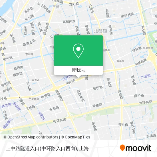 上中路隧道入口(中环路入口西向)地图