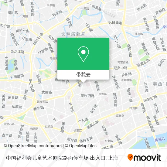 中国福利会儿童艺术剧院路面停车场-出入口地图