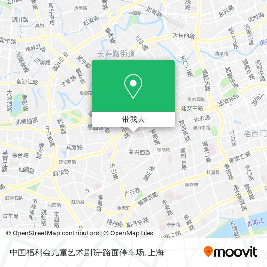 中国福利会儿童艺术剧院-路面停车场地图