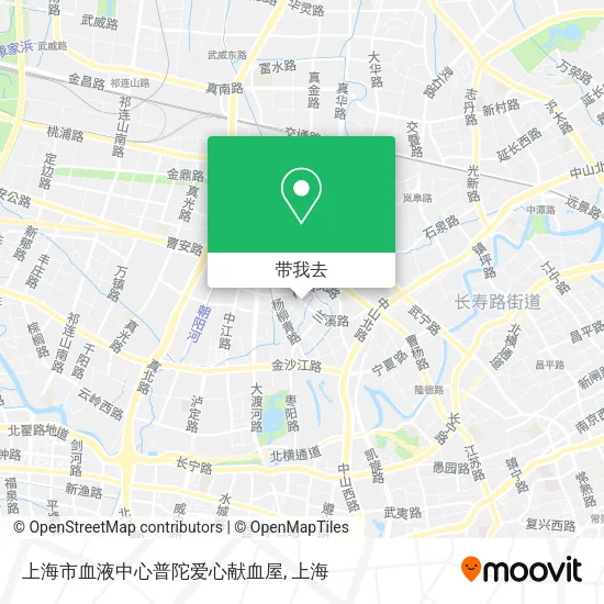 上海市血液中心普陀爱心献血屋地图