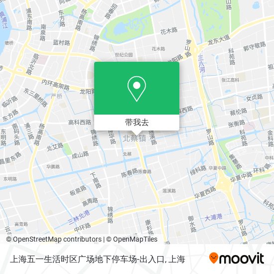上海五一生活时区广场地下停车场-出入口地图