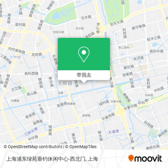 上海浦东绿苑垂钓休闲中心-西北门地图