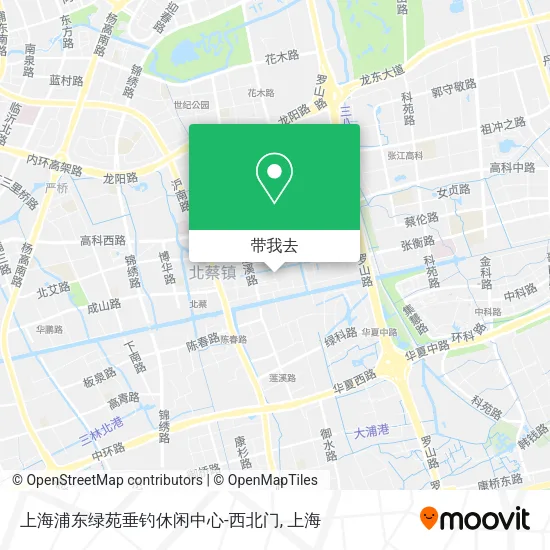 上海浦东绿苑垂钓休闲中心-西北门地图