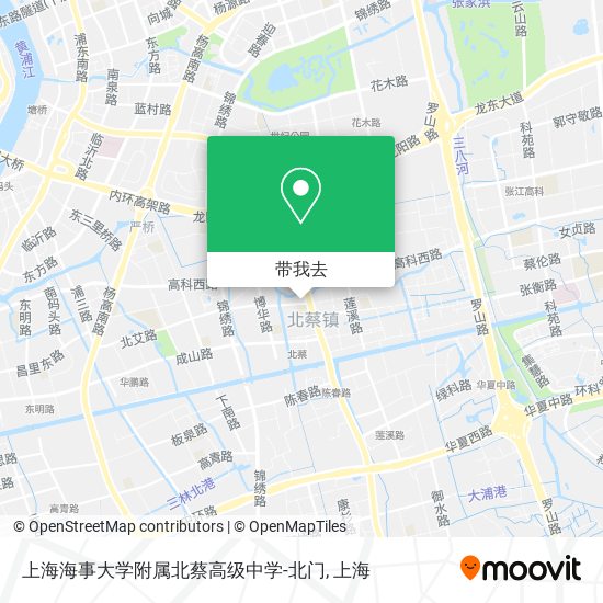 上海海事大学附属北蔡高级中学-北门地图