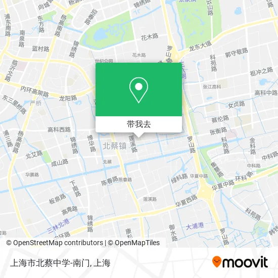 上海市北蔡中学-南门地图