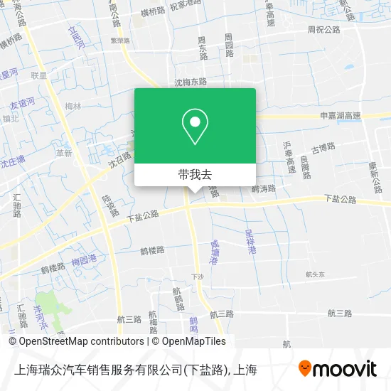 上海瑞众汽车销售服务有限公司(下盐路)地图