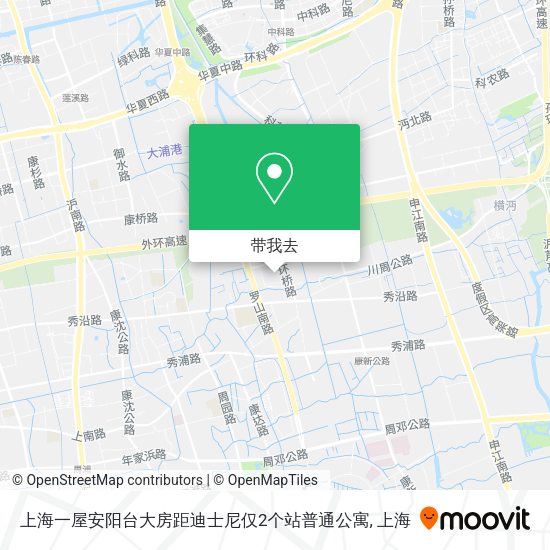 上海一屋安阳台大房距迪士尼仅2个站普通公寓地图
