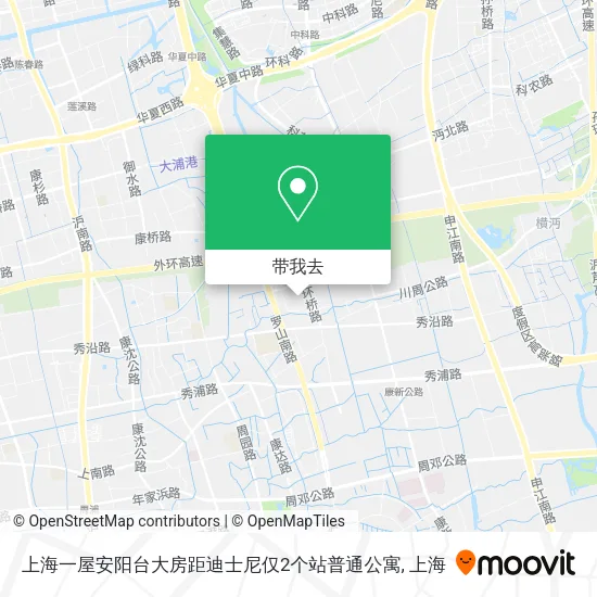 上海一屋安阳台大房距迪士尼仅2个站普通公寓地图