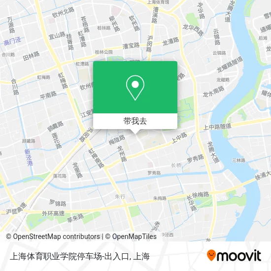 上海体育职业学院停车场-出入口地图