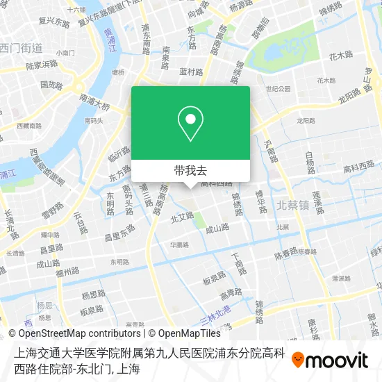 上海交通大学医学院附属第九人民医院浦东分院高科西路住院部-东北门地图