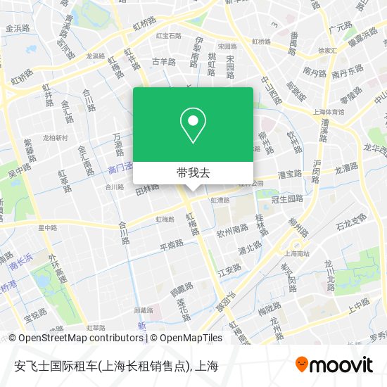 安飞士国际租车(上海长租销售点)地图