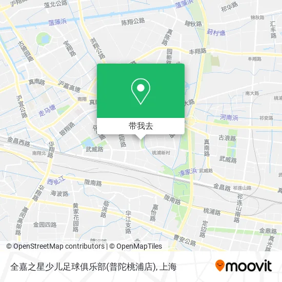 全嘉之星少儿足球俱乐部(普陀桃浦店)地图