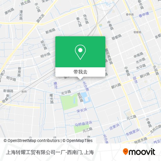 上海转耀工贸有限公司一厂-西南门地图