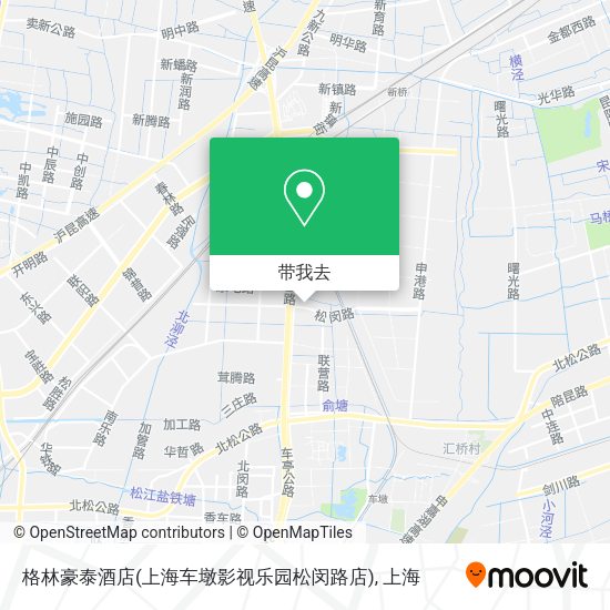 格林豪泰酒店(上海车墩影视乐园松闵路店)地图