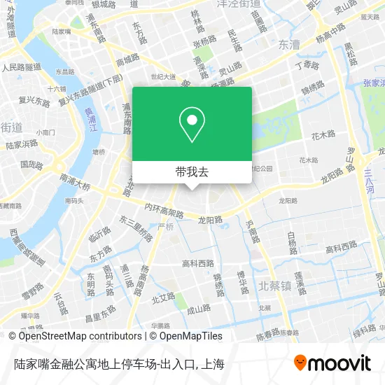 陆家嘴金融公寓地上停车场-出入口地图