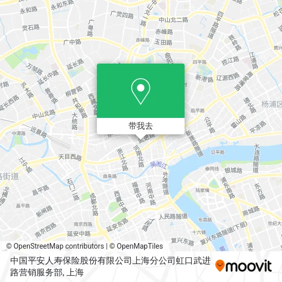 中国平安人寿保险股份有限公司上海分公司虹口武进路营销服务部地图